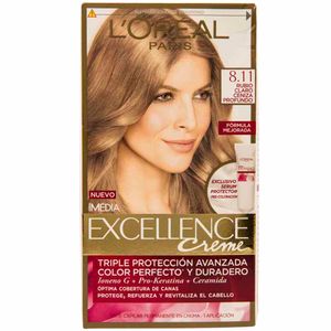 Tinte para Cabello L'ORÉAL Excellence 8.11 Rubio Claro Cenizo Caja 1un