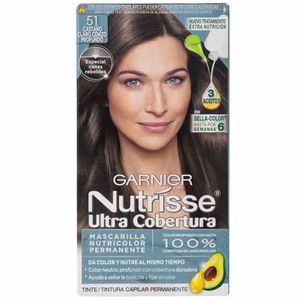 Tinte para Cabello GARNIER Nutrisse 51 Castaño Claro Cenizo Profundo Caja 1un