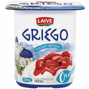 Yogurt Griego LAIVE con Trozos de Fresa Vaso 120g