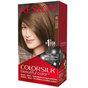 Tinte para Cabello REVLON Colorsilk 41 Castaño Medio Caja 1un
