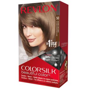 Tinte para Cabello REVLON Colorsilk 50 Castaño Cenizo Caja 1un