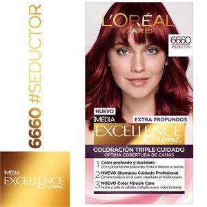 Tinte para Cabello EXCELLENCE Extra Profundo 6660 Rojos Feline Caja 1un