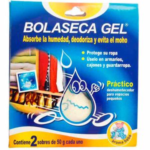 Deshumedecedor BOLASECA Gel aroma bebé Caja 50Gr Paquete 2Un