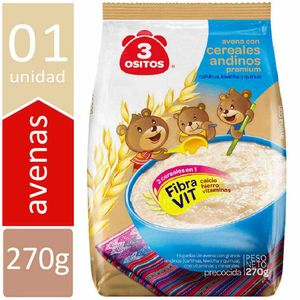 Avena con Cereales Andinos Premium 3 OSITOS Bolsa 270g