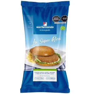 Hamburguesa de Pollo y Pavo SAN FERNANDO La Súper Rica Bolsa 14un