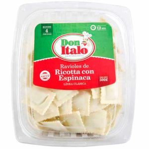 Ravioles DON ITALO de Ricotta con Espinaca Bandeja 500g