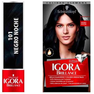 Tinte para Cabello SCHWARZKOPF Igora Brillance 101 Negro Noche Caja 1un