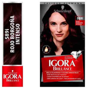Tinte para Cabello SCHWARZKOPF Igora Brillance 589 Rojo Borgoña Intenso Caja 1un