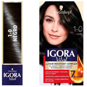 Tinte para Cabello IGORA Vital 1-0 Negro Caja 1un