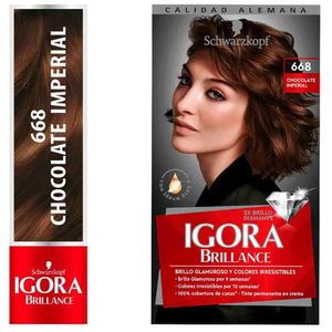 Tinte para Cabello IGORA  Brilliance 668 Chocolate Imperial Caja 1un