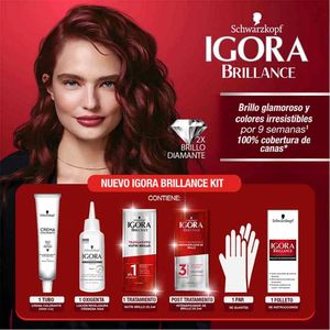 Tinte para Cabello SCHWARZKOPF Igora Brillance 101 Negro Noche Caja 1un