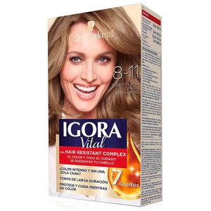 Tinte para Cabello IGORA Vital 8-11 Rubio Claro Cenizo Caja 1un