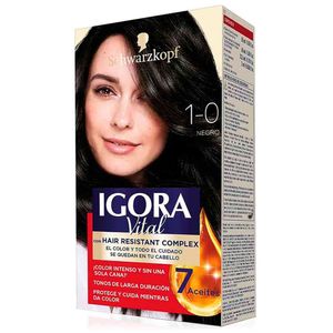 Tinte para Cabello IGORA Vital 1-0 Negro Caja 1un
