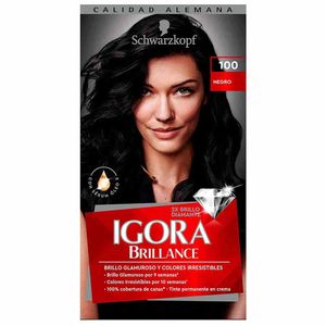 Tinte para Cabello SCHWARZKOPF Igora Brillance 100 Negro Caja 1un