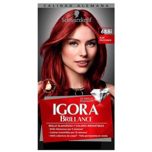 Tinte para Cabello IGORA BRILLANCE Rojo Rubí 688i