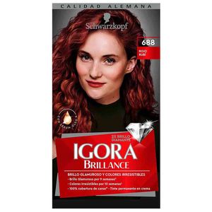 Tinte para Cabello SCHWARZKOPF Igora Brillance 688 Rojo Rubí Caja 1un