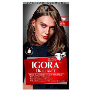 Tinte para Cabello SCHWARZKOPF Igora Brillance 701 Rubio Medio Cenizo Caja 1un