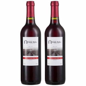 Pack HACIENDA CASA INKA Vino Borgorña Botella 750ml 2un