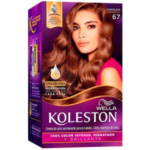 Tinte para Cabello KOLESTON Kit 67 Chocolate Caja 1un