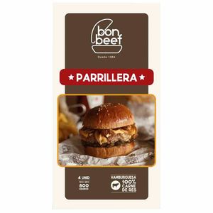 Hamburguesa Parrillera BON BEEF 200g Caja 4un