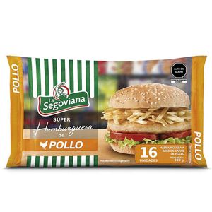 Súper Hamburguesa LA SEGOVIANA Pollo Paquete 16un