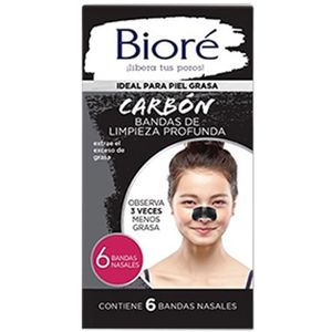 Bandas de Limpieza Profunda BIORÉ Carbón Piel Grasa Caja 6un