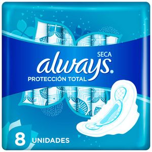 Toalla Higiénica ALWAYS Protección Total Paquete 8un