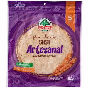 Pan Árabe Sash Integral Artesanal EL CEDRO Bolsa 5un