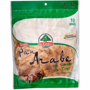 Pan Árabe Integral EL CEDRO con Salvado de Trigo Bolsa 10un