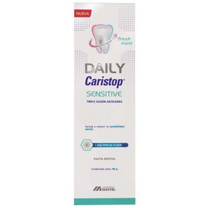Pasta Dental DAILY CARISTOP Sensitive Triple Acción Anticaries Tubo 80g
