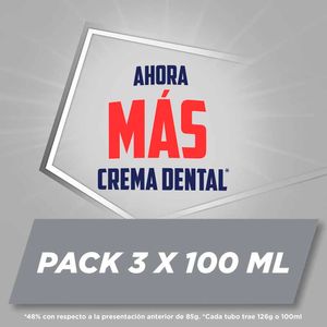 Pasta Dental AQUAFRESH Triple Protección Tubo 100ml Paquete 3un
