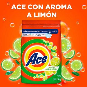 Detergente en Polvo ACE Limón Bolsa 4Kg