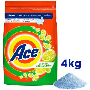 Detergente en Polvo ACE Limón Bolsa 4Kg
