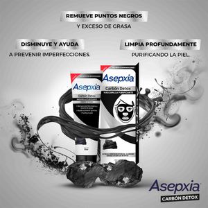 Mascarilla Peel Off ASEPXIA Carbón Detox Tubo 30g