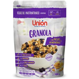 Cereal UNIÓN Pasas y Almendras Bolsa 400g