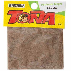 Pimienta TOÑA Negra molida Sobre 18Gr
