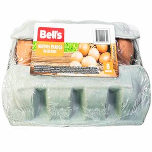 Huevos Pardos BELL'S Regulares Paquete 8un