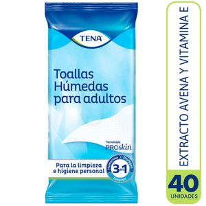 Toallas Húmedas TENA Hipoalergénicas Paquete 40un