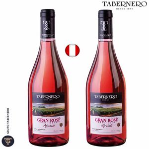 Vino TABERNERO Gran Rosé Semi Seco Afrutado Botella 750ml Pack 2un