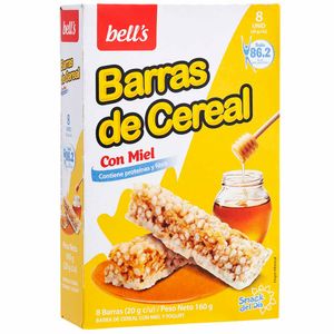 Cereal en Barra BELL'S Miel y Yogurt Caja 8un