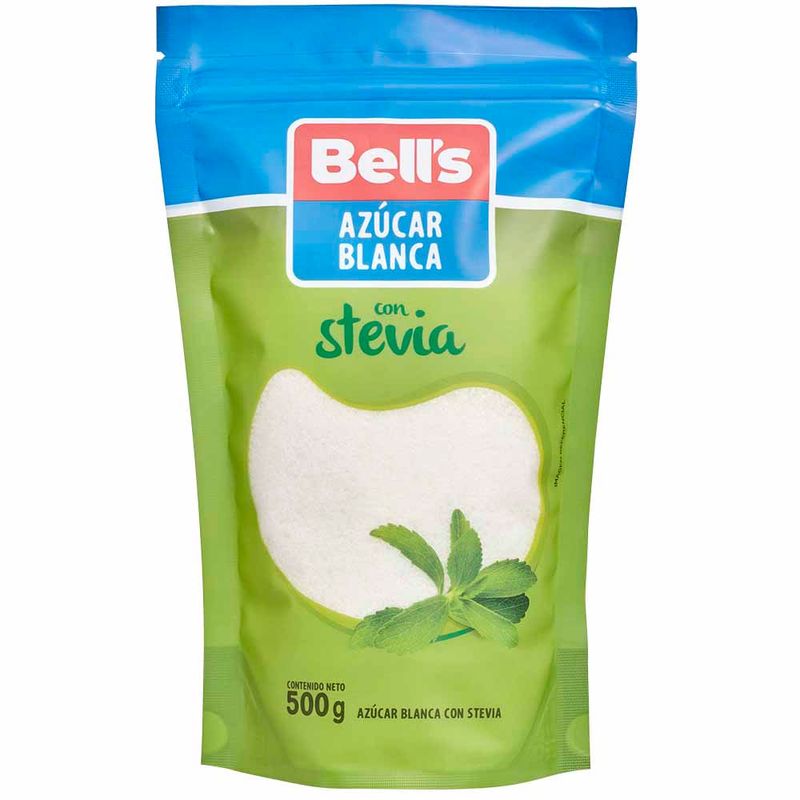 Azúcar Blanca Bells Con Stevia Bolsa 500g Real Plaza 8967