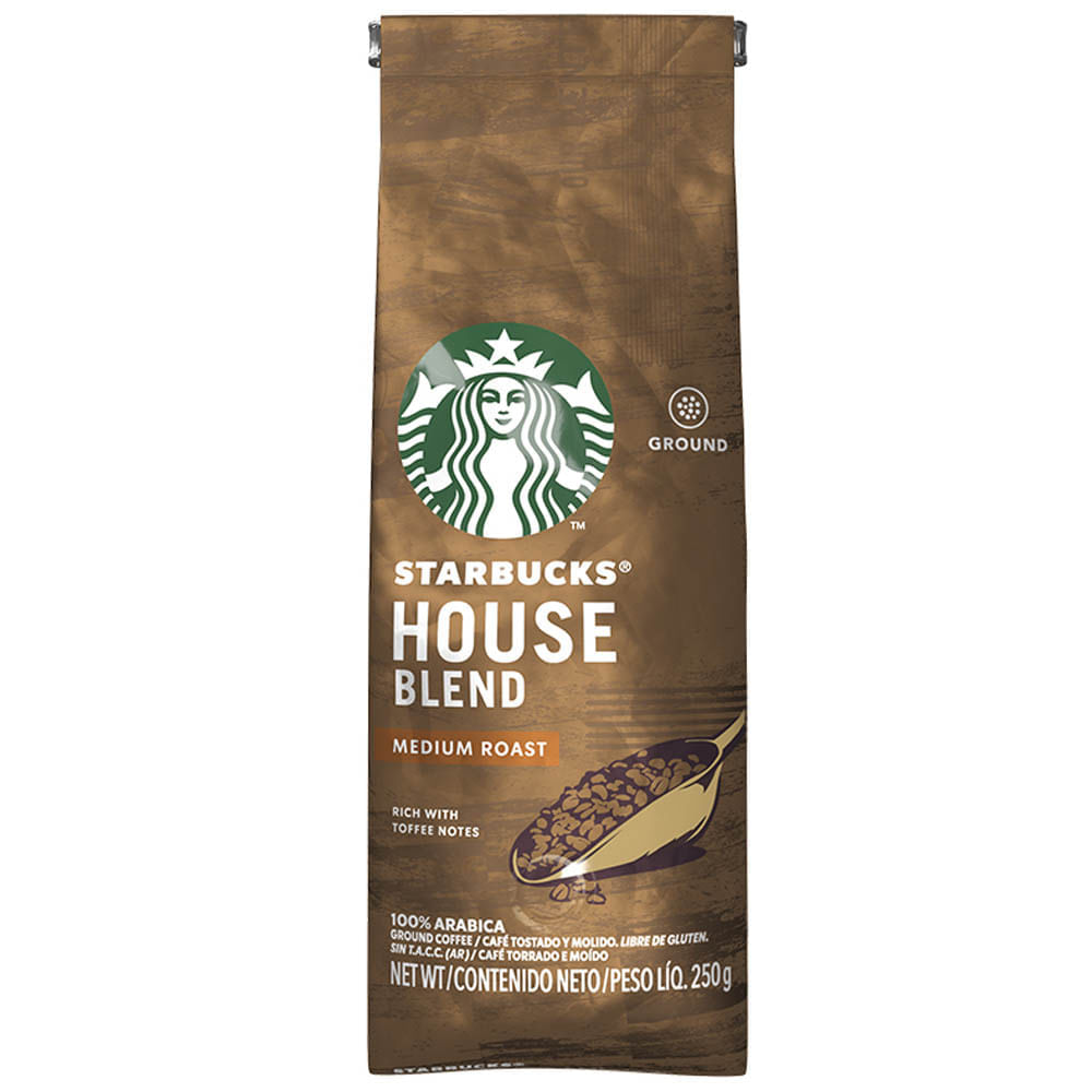 Café Tostado Y Molido House Blend Starbucks Bolsa 250g Real Plaza 2093