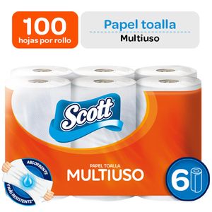 Papel Toalla SCOTT Multiuso Paquete 6un