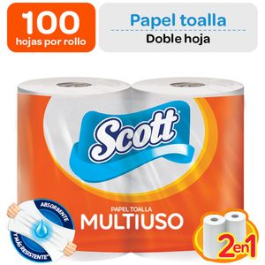 Papel Toalla SCOTT Multiusos 2 en 1 Paquete 2un