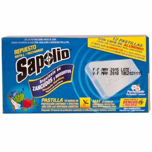 Insecticida SAPOLIO Repuesto Perfumado Caja 12un