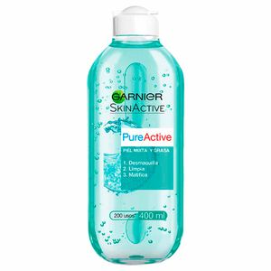 Agua Micelar GARNIER Pure Active Todo en 1 Frasco 400ml