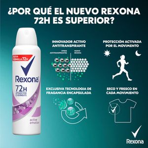 Desodorantes REXONA Mujer Active Emotion Frasco 150ml Paquete 2un