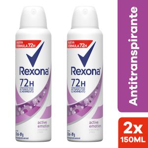 Desodorantes REXONA Mujer Active Emotion Frasco 150ml Paquete 2un