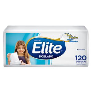 Papel Toalla Doblado ELITE Doble Hoja Paquete 120un