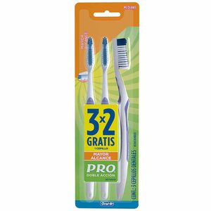 Cepillo de Dientes PRO Doble Acción Paquete 3un